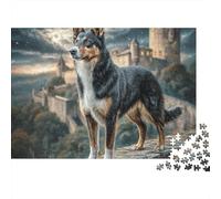 Castle Wolf 1000 Piece Jigsaw Puzzle Paper for Adults Scenic View Focus Gift Home Decor 70x50cm/1000pcs