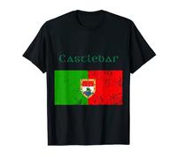 Castlebar, Mayo Shamrock Ireland Flag, craic and ceol, T-Shirt