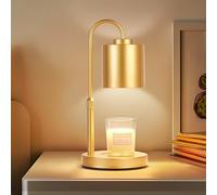 CASTLELIFE - Candle Warmer Lamp with Timer and Dimmer, Height Adjustable Electric Wax Warmer for Jar Candles, Gifts for Mom Home Decor, Gold