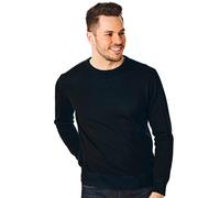 Castle Point Mens Herren-strickpullover Mit Rundhalsausschnitt CSPKNT003 Cotton Jumper Pullover Sweater, Crew Neck, Black, S, Black, S UK