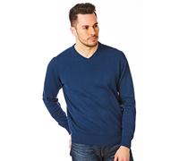CastlePoint Men's V Neck Knitted Jumper in Blue | Size: Small CastlePoint Blue S