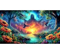 castles forests 1000 Piece Puzzle for Adults - Fun and Challenging Family Game Great Gift Idea Home Activity 38x52/1000pcs