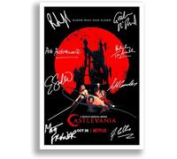 Castlevania Cast Signed Autograph A4 Poster Photo TV Show Series Season Framed Memorabilia Gift (A3 Poster only)