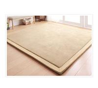 CASTLYE Coral Velvet Kids Rug - 0.79" Baby Play Mat, Crawling Mats for Children, Natural brown, 78.74x118.11in