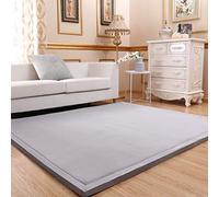 CASTLYE Coral Velvet Kids Rug - 0.79" Baby Play Mat, Crawling Mats for Children, Silver gray, 59.06x78.74in