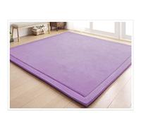 CASTLYE Coral Velvet Kids Rug - 0.79" Baby Play Mat, Crawling Mats for Children, Violet, 59.06x78.74in