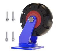 Castor 1pcs Industrial Heavy Duty Caster Silent Castor With Stainless Steel Screws Steel Plate Rubber Wheel With Brake Furniture Castors With Ball Bearings 6'' 8'' 10