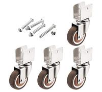 Castor， 4pcs,Casters Mute U-Shaped Splint Rubber Casters 360° Baby Cot Roller Universal Wheel for Coffee Table, Plant Stand, Replacement Wheels(25mm)