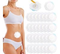 Castor Belly Button Patch, Self-Adhesive Castor Oil Wrap Pads, Spunlace Cloth, Highly Absorbent Organic Compress (Oil Not Included)