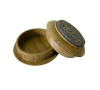 Castor Cup 44mm Felt Dark Wood Grain Effect