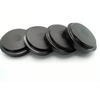 Castor Cups- Large Black Pvc Furniture /floor Protector- Pack Of 4