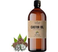 Castor Oil 1000ml, Cold Pressed for Hair Growth, for Skin, Eyelashes & Eyebrow Boost, Ideal for Body, Beard & Nails - 100% Vegan, Cruelty-Free