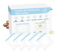 Castor Oil Belly Button Patch 30-Piece Breathable Organic