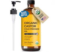 Castor Oil in Glass Bottle, Hexane Free, Organic, Cold Pressed, Hair Growth, Eyelashes and Eyebrows, Hair and Body Oil, Glass Bottle, Oil