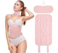 Castor Oil Pack Wrap 2 Pack, Organic Cotton Waist and Neck Oil Packs Reusable for Relieve Stress Liver Detox Sleep Aid Adjustable Compress Wrap Kit Washable (Khaki 3pack)