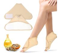 Castor Oil Pack Wrap, 2 Pcs Reusable Cotton Castor Oil Compress Pads for Feet Ankles Hands, Adjustable Foot & Ankle Support Brace Protectors for Plantar Fasciitis Relief, Anti Oil Leak (Ankle)