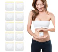 Castor Oil Patches for Belly Button - 10pcs Disposable Self-Adhesive Pads, Castor Oil Belly Button Patch for Detox & Relaxation, Non-Woven Anti-Leak Highly Absorbent Compress Pads