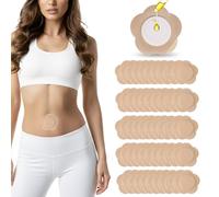 Castor Oil Patches for Belly Button - 50PCS Disposable Castor Oil Pack Wraps with Organic Cotton Pad, Leak-Proof Belly Button Patch Cover, Breathable & Skin-Friendly