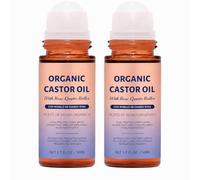 Castor Oil Roll-On 50ml, Cold-Pressed Oil for Hair, Brows, Lashes & Skin
