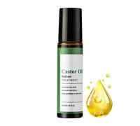 Castor Oil Roller, 10ml Multifunction Massage Oil, Portable Nourishing Roll-On, Lightweight Moisturizing Care for Face Scalp Back Fingers, Unisex Daily Use at Home Travel Office