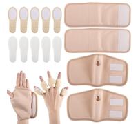 Castor Oil Therapy Wrap Set, 14 Pcs Reusable Cotton Wrap Pads For Hands, Feet, Fingers, Comfortable And Adjustable For Pain Relief