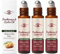 Castor Oil Treatment Serum,Roll-On Anti-Ageing Eye Cream,Reduces Dark Circles,Nourishing Eye Area for Minimizing the Look of Fine Lines and Wrinkles