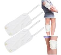 Castor Oil Wrap 2PCS 12x6in Leakproof Reusable Castor Oil Pack Wrap Adjustable Soft Castor Oil Packs for Knees, Calves, Elbow, Wrist (Oil Not Included)