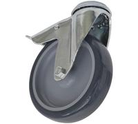 Sealey Bolt Hole Swivel Total Lock Castor Grey 100mm