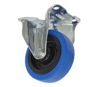 Castor Wheel Fixed Plate Ø100mm - Sealey SCW3100FP New