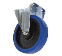 Castor Wheel Fixed Plate Ø200mm - Sealey SCW3200FP New