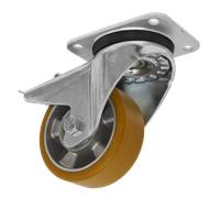 Castor Wheel Swivel Plate with Total Lock Ø125mm
