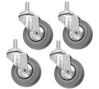 Castor Wheel Trolley 50mm M10 Threaded Swivel Non-Marking 4 x Caster Wheels