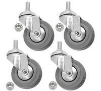 Castor Wheel Trolley 50mm M10 Threaded Swivel Non-Marking 4 x Caster Wheels Nuts
