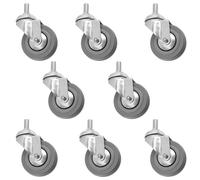 Castor Wheel Trolley 50mm M10 Threaded Swivel Non-Marking 8 x Caster Wheels