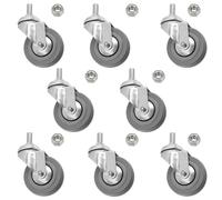 Castor Wheel Trolley 50mm M10 Threaded Swivel Non-Marking 8 x Caster Wheels Nuts