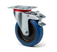 Castor Wheel with Mounting Bracket, Brake, Wheel Ø of 200 mm and Carrying Capacity of 350kg
