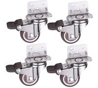 Castor Wheels 2Inch Universal Bed Furniture Casters Set Of 4 With 1.5Inch Brake Ideal For Tables Swivel Platforms Chairs Small Mobile For Home Use