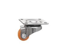 Castor Wheels 4/1PCS Universal Swivel Caster 1/2 Inches Rubber Tiny Casters Roller Wheel Trolley Accessory Furniture(Orange,2pcs)