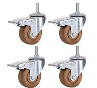 Castor Wheels 4 Heavy Duty Thread M12 3Inch 100Mm 5'' Swivel Casters 400Kg480Kg Silent Industrial Transport Nnylon Casters With Brake Factory Furniture Trolley Oven