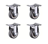 Castor Wheels 4 Pcs 1.5/2" Caster Wheels Furniture Heavy Duty Castors For Cabinets Workbench(4 Fixed,2 inch)