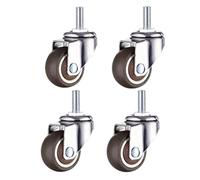 Castor Wheels 4pcs Stem Casters Office Chairs Wheels For Heavy Furniture Rotary Castor Wheel Bed Cabinet Table(4pcs swivel wheels,1inch)