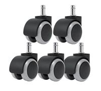 Castor Wheels 5pcs 2 Inch Universal Swivel Caster Wheels Replacement Gaming Chair Office Casters Trolley Rollers Furniture Hardware(Gray)