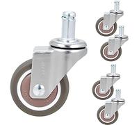 Castor wheels Castors, for Furniture, Office Chair Wheels, TPE Mute Caster Wheel M10×15mm, 11x22mm, Replacement for Carts Trolley, BAB