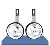 castor wheels，fixed castors， Carbon Steel Triangle Bracket,rubber Hollow Wheel,comes With Parts,easy To Install,kids Bike Stabilisers,For 12 14 16 18 20 Inch Kids Bikes (Color : Silver, Size : 16 in