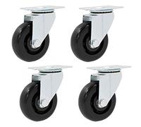 Castor Wheels Furniture Castors No Noise Wheels Replacement for Carts Furniture Workbench Trolley Double Bearing Set of 4 (Universal 100mm)