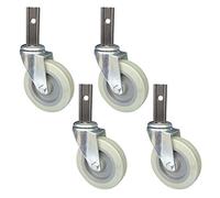 Castor wheels Furniture Swivel Castor,Replacement Wheels,1" 25mm Crib Caster with U-Bracket,Moving Wheel,Small,TPE Rubber,Load 50(Universal,45mm)