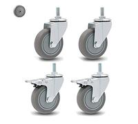 Castor Wheels Heavy Duty 4X Caster SetRubber Swivel Wheel With Brakes For Trolley Furniture Heavy Duty Furniture S