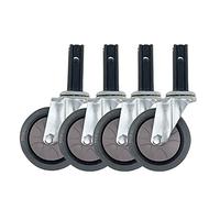 Castor Wheels ,Heavy Duty Caster, 4Inch/100Mm Swivel Furniture Caster,Casters With Brake Bearing,For Dining Cars,No Noise,Plastic,Long Handle: 45/85Mm,Pack Of 4