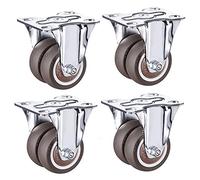 Castor Wheels Heavy Duty Moving Caster 4pcs Swivel with Fixing Top Plate 38/50mm Rubber Furniture Carrying Capacity 200kg Size:1.5 Inches Castors for F