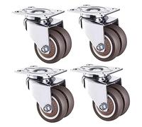Castor Wheels Heavy Duty Moving Caster 4pcs Swivel with Fixing Top Plate 38/50mm Rubber Furniture Carrying Capacity 200kg Size:1.5 Inches Castors for F
